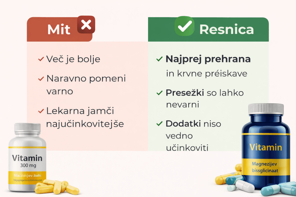 Mit in resnica o prehranskih dopolnilih.